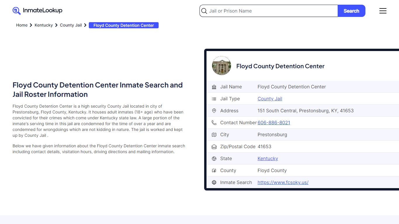 Floyd County Detention Center Inmate Search, Jail Roster, Bookings ...